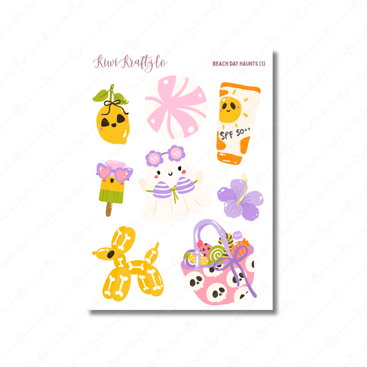 Beach Day Haunts PHYSICAL Sticker Kit - Petite Size