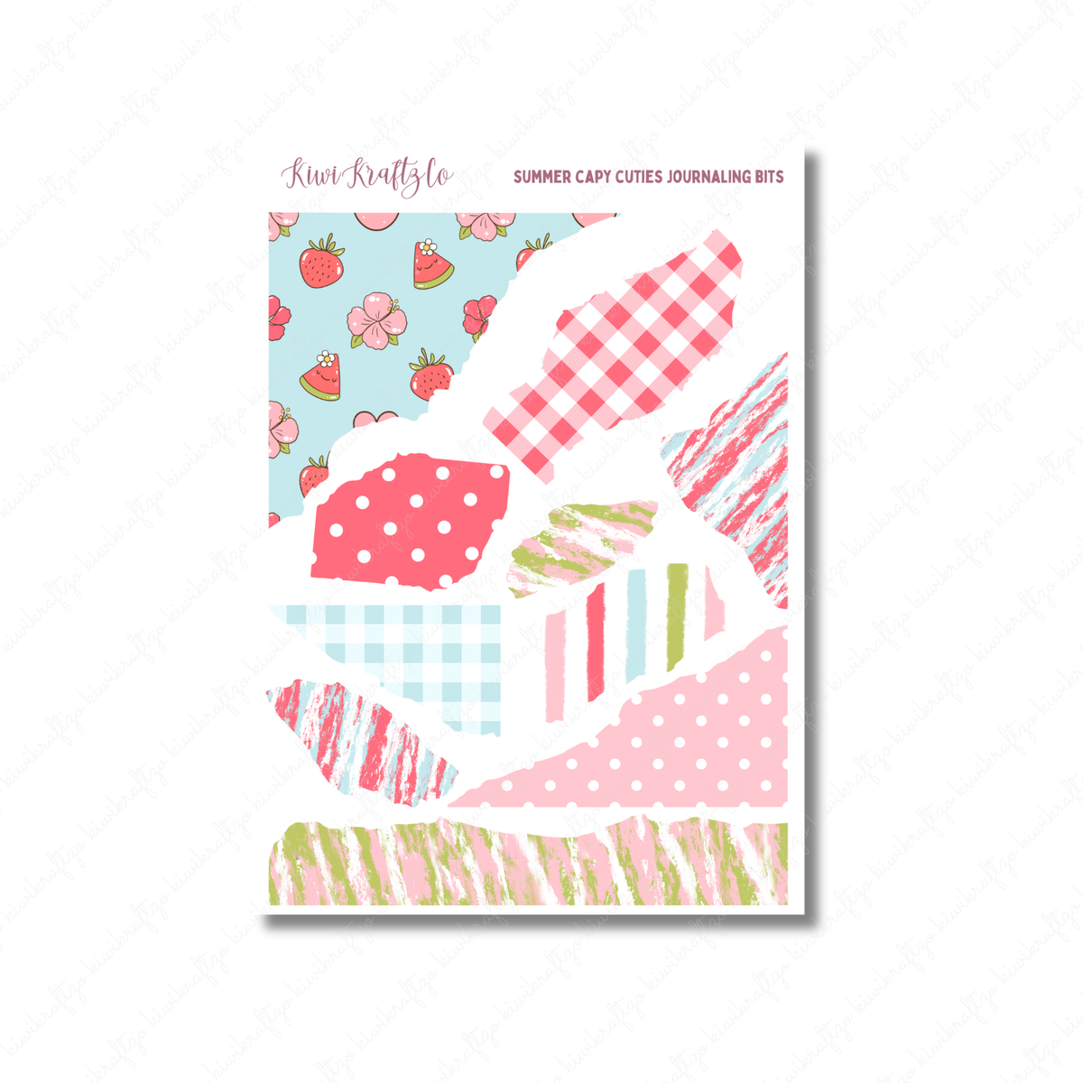 Summer Capy Cuties Journaling Bits