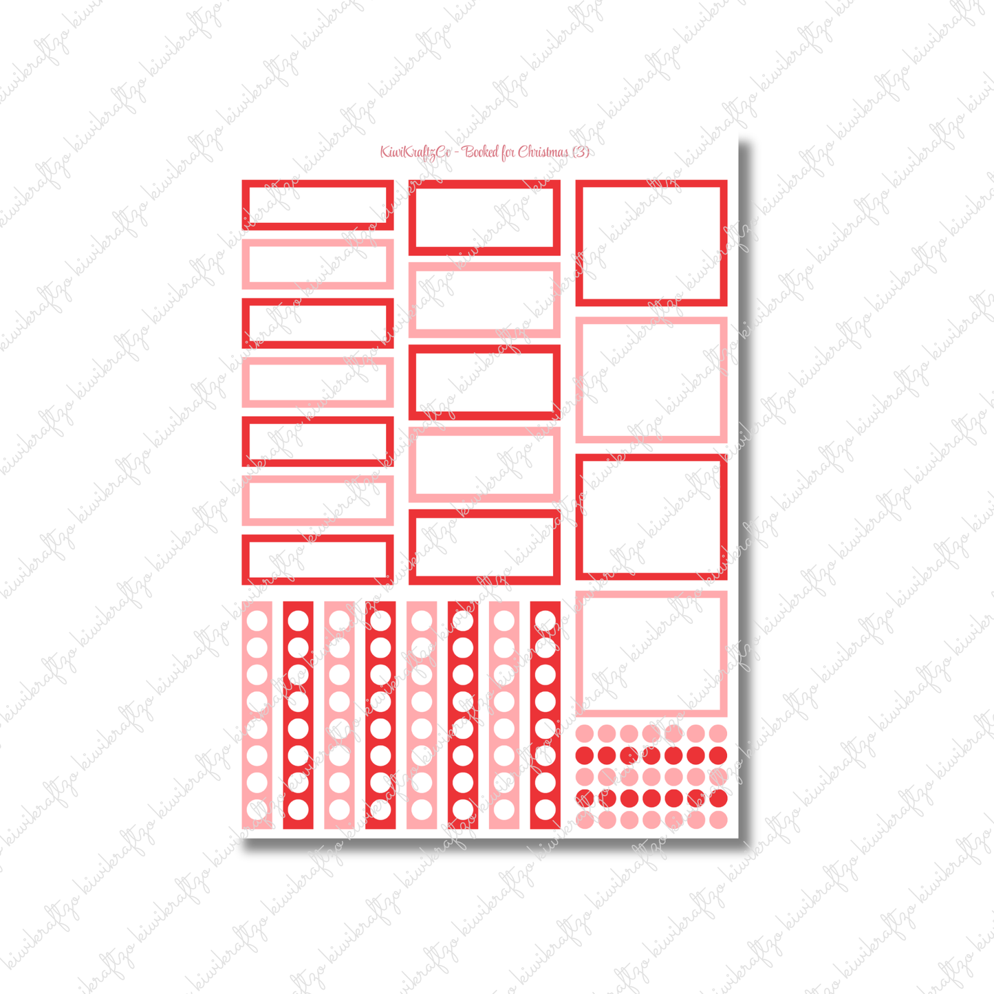 Booked for Christmas PHYSICAL Sticker Kit - Petite Size