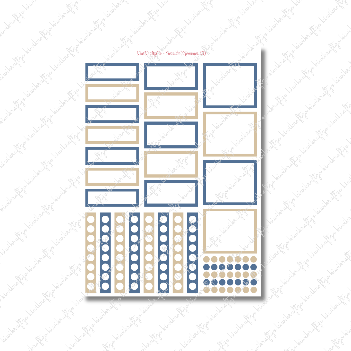 Seaside Memories PHYSICAL Sticker Kit - Petite Size