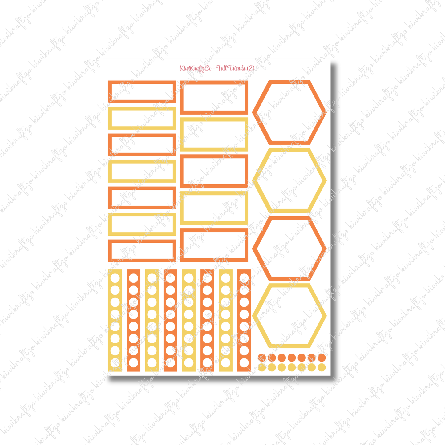 Fall Friends PHYSICAL Sticker Kit - Petite Size