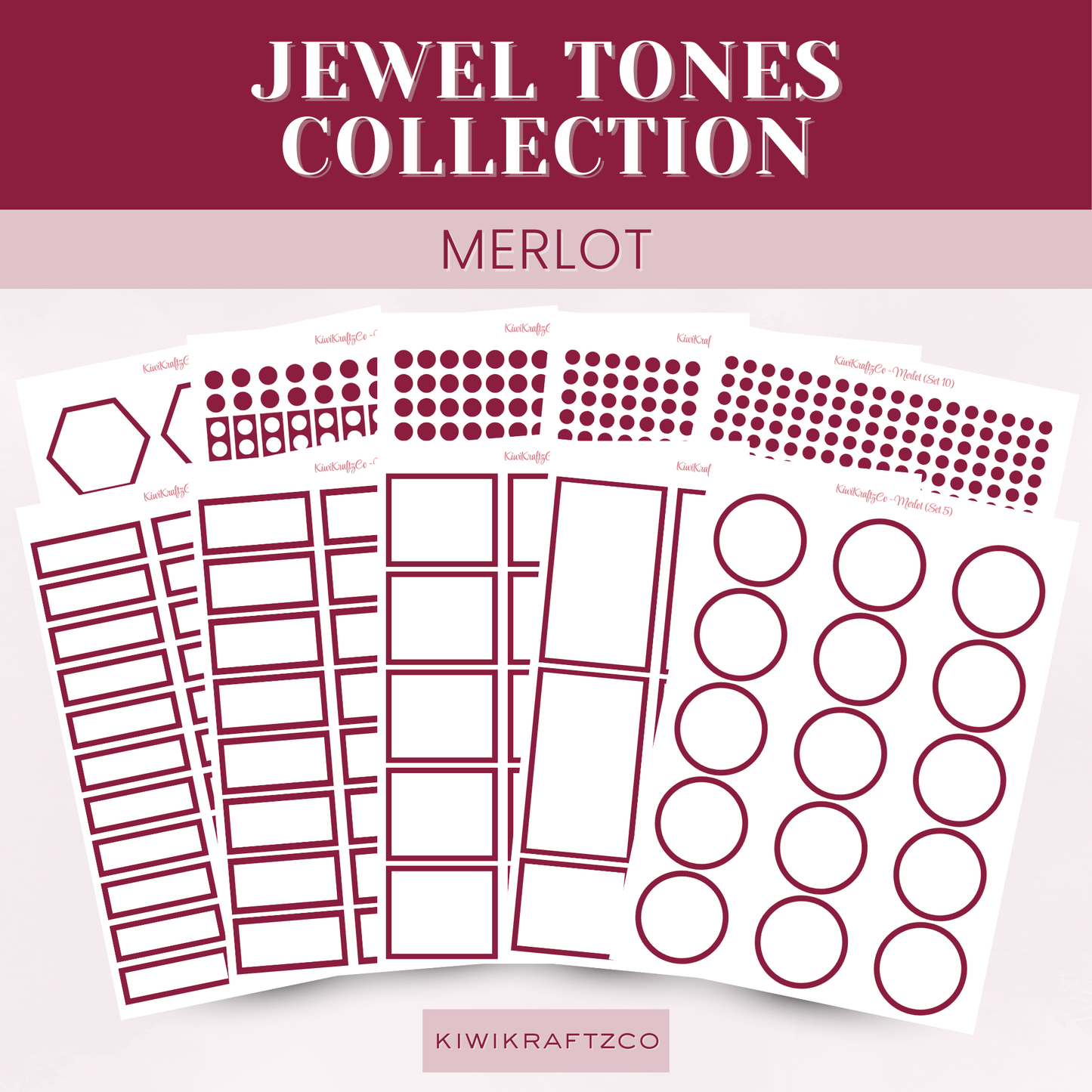 Jewel Tones Functional Shapes - Merlot