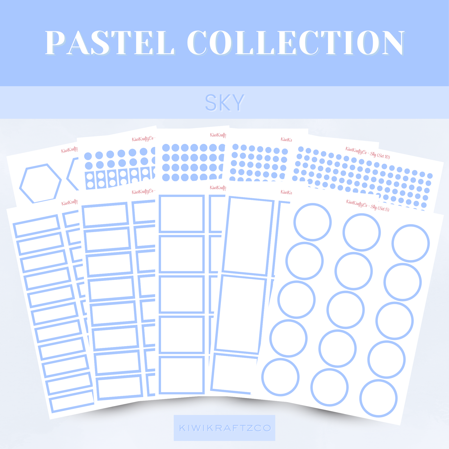 Pastel Functional Shapes - Sky