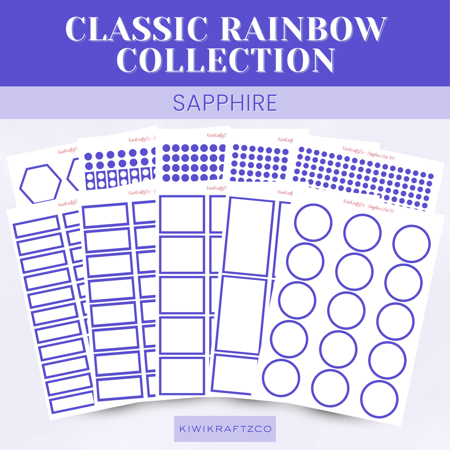 Classic Rainbow Functional Shapes - Sapphire