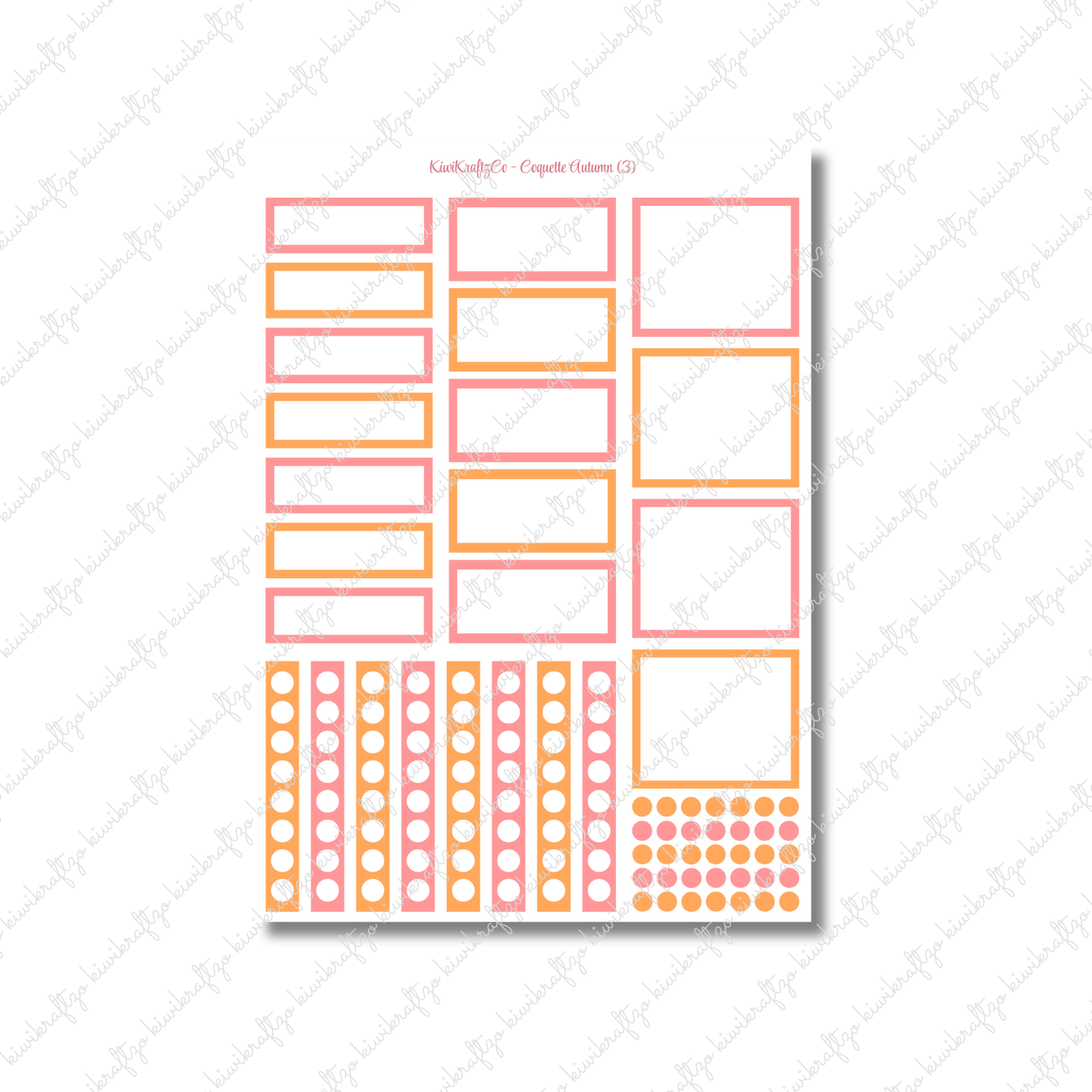 Coquette Autumn PHYSICAL Sticker Kit - Standard Size