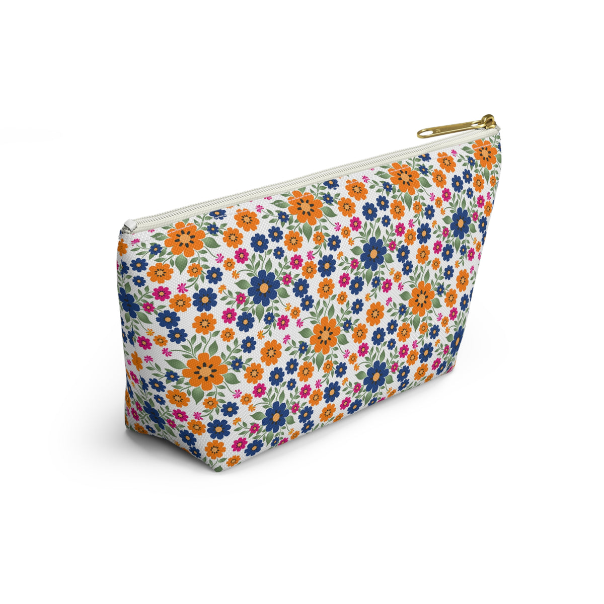 Hispanic Heritage Month - Floral Accessory Pouch w/T-bottom