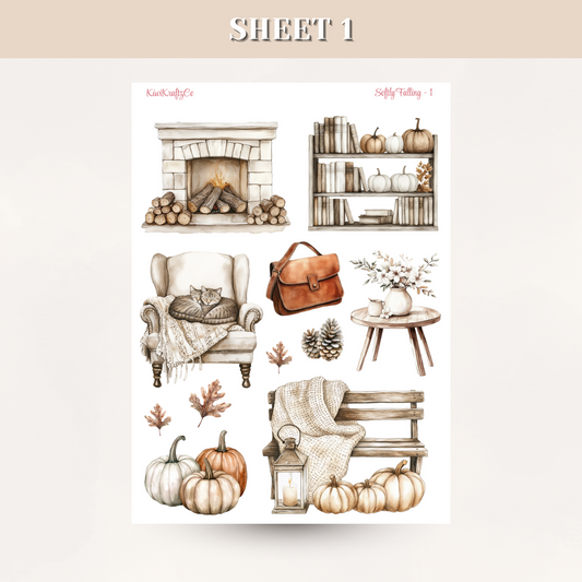 Softly Falling PHYSICAL Sticker Kit - Standard Size