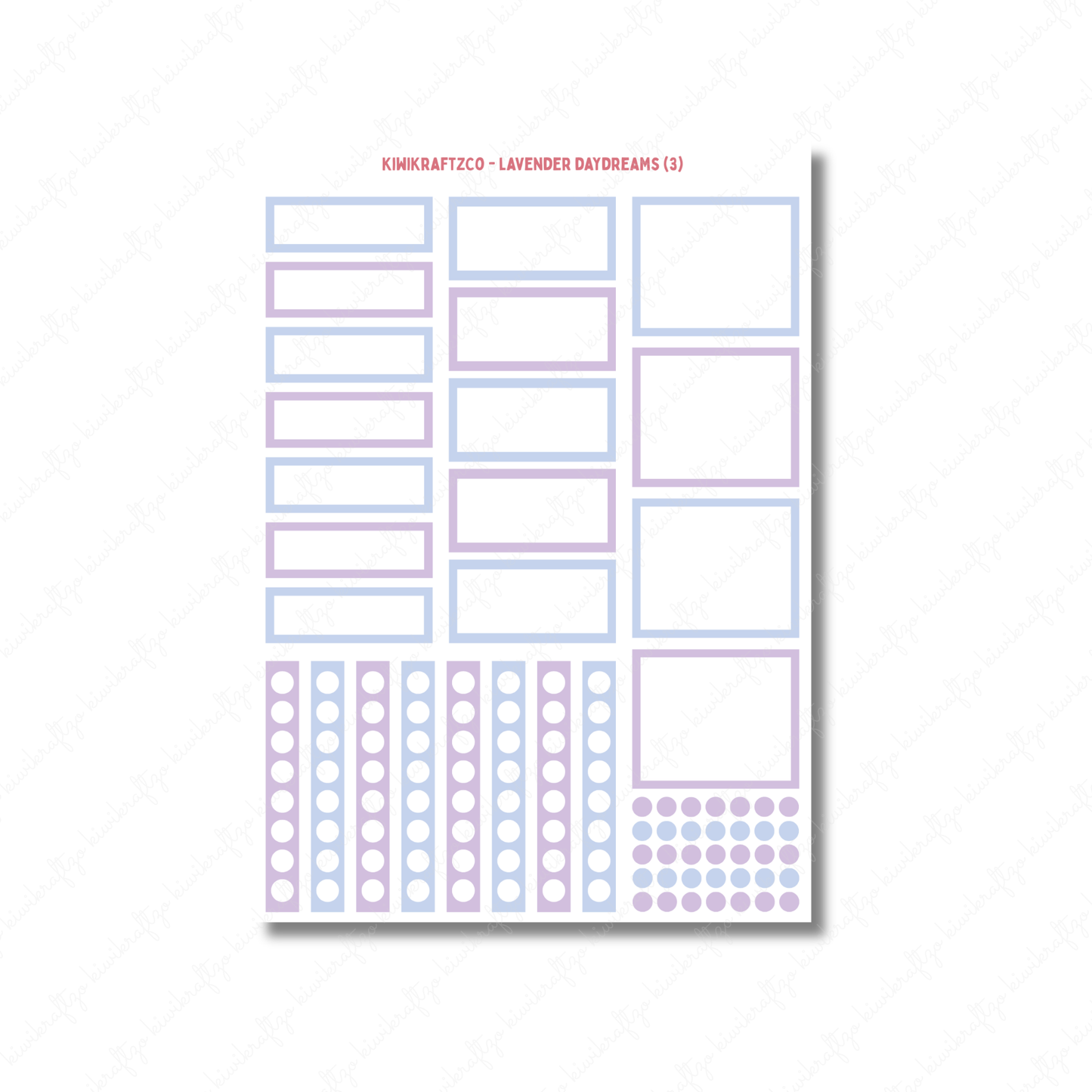 Lavender Daydreams PHYSICAL Sticker Kit - Petite Size