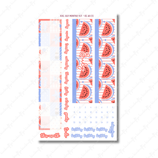 July Monthly Kit - Erin Condren A5