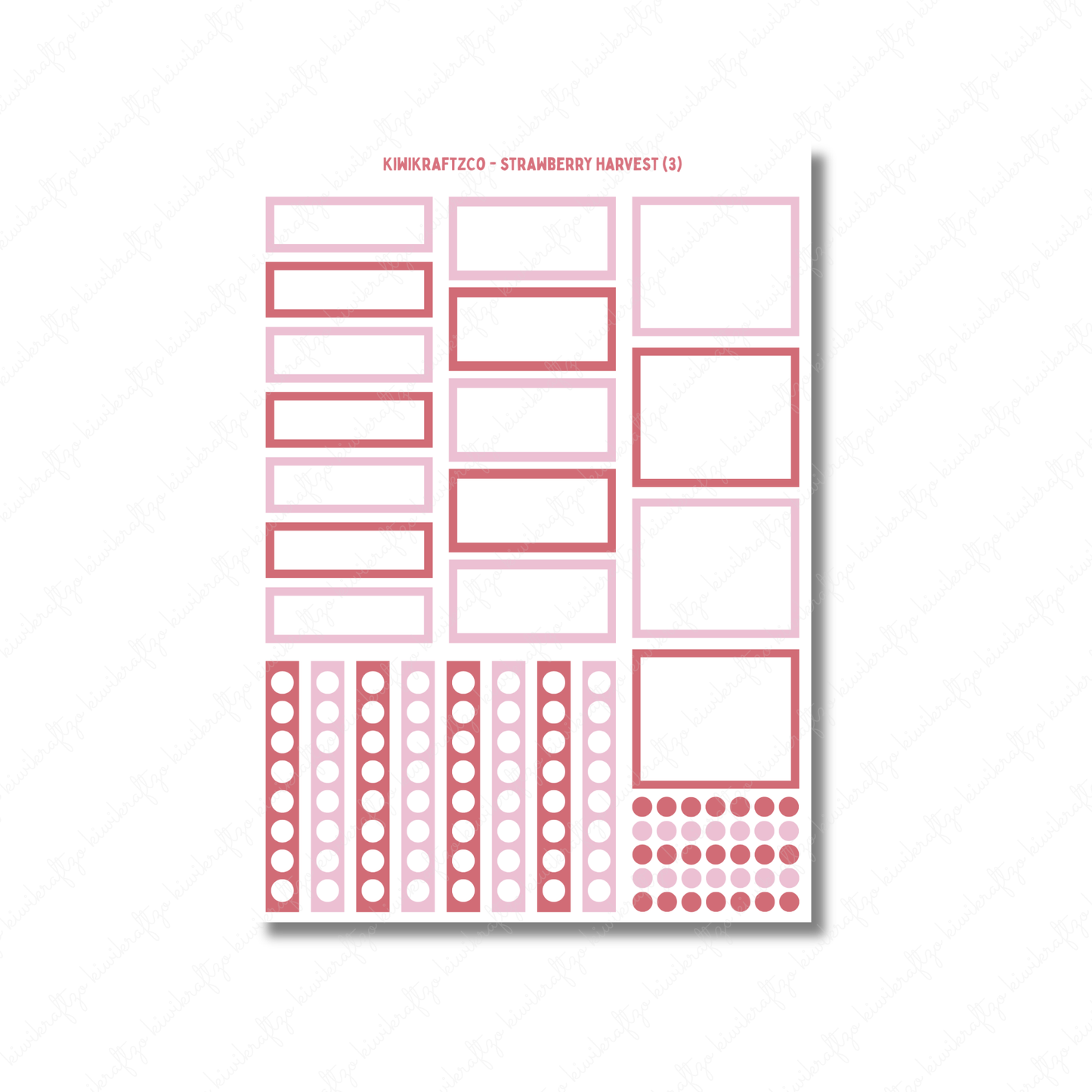 Strawberry Harvest PHYSICAL Sticker Kit - Petite Size
