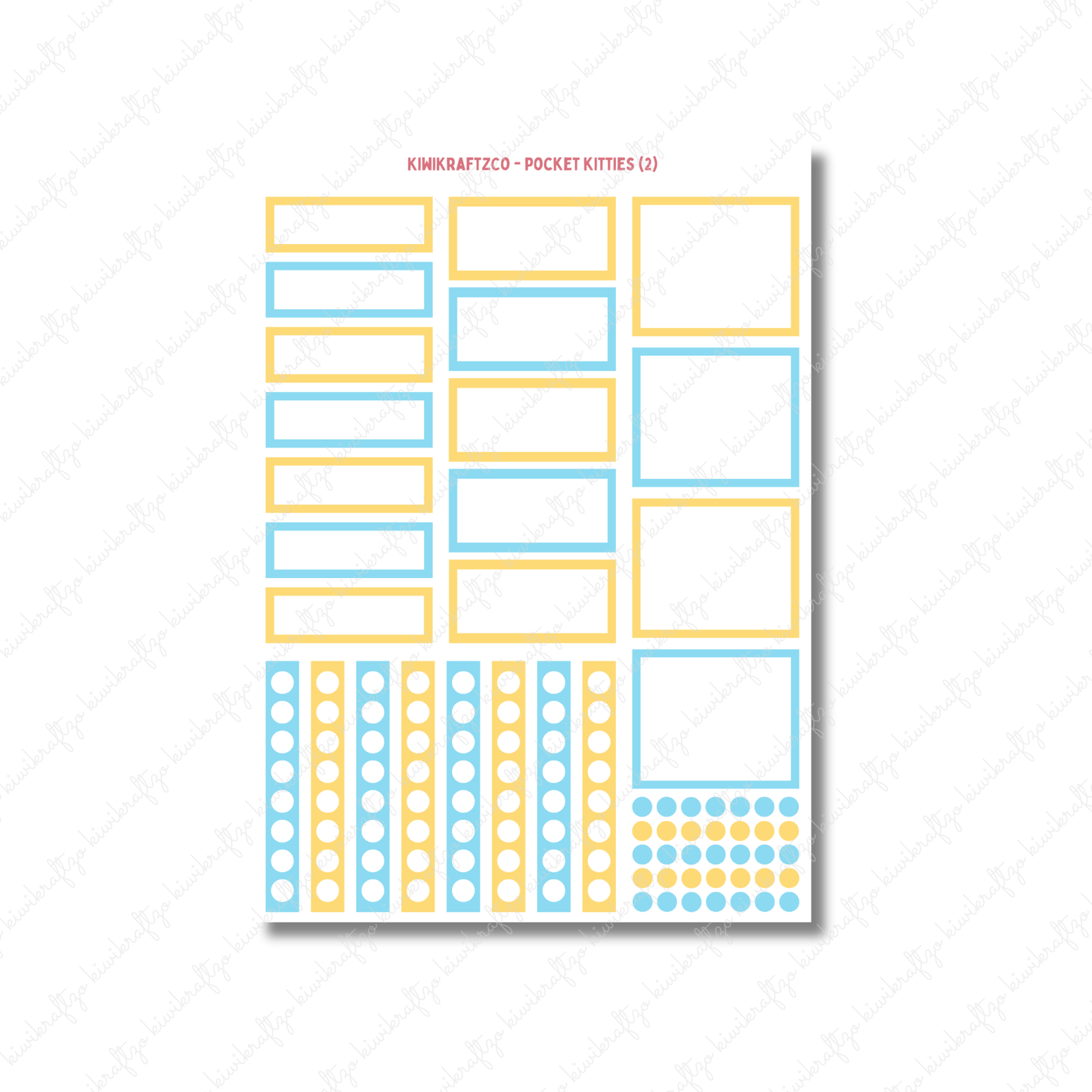 Pocket Kitties PHYSICAL Sticker Kit - Petite Size