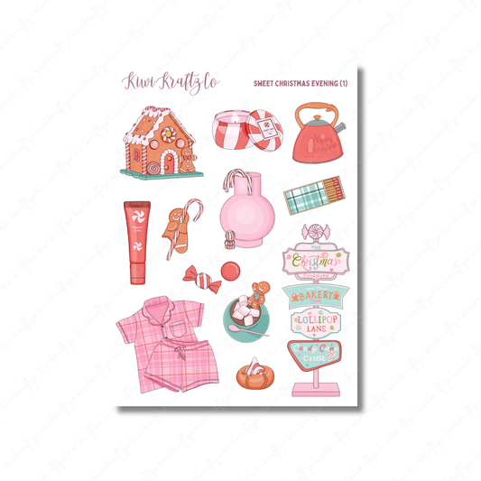 Sweet Christmas Evening PHYSICAL Sticker Kit - Petite Size