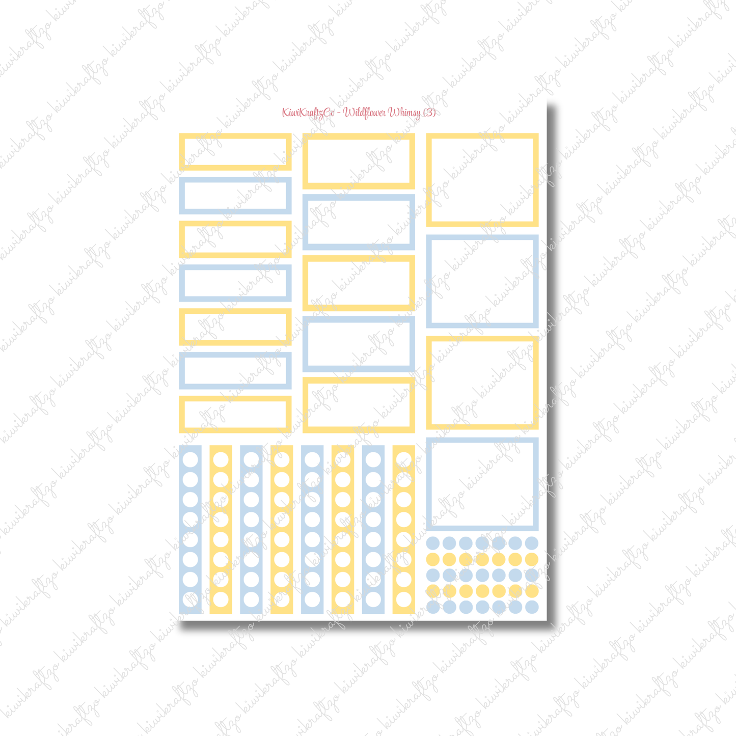 Wildflower Whimsy PHYSICAL Sticker Kit - Petite Size