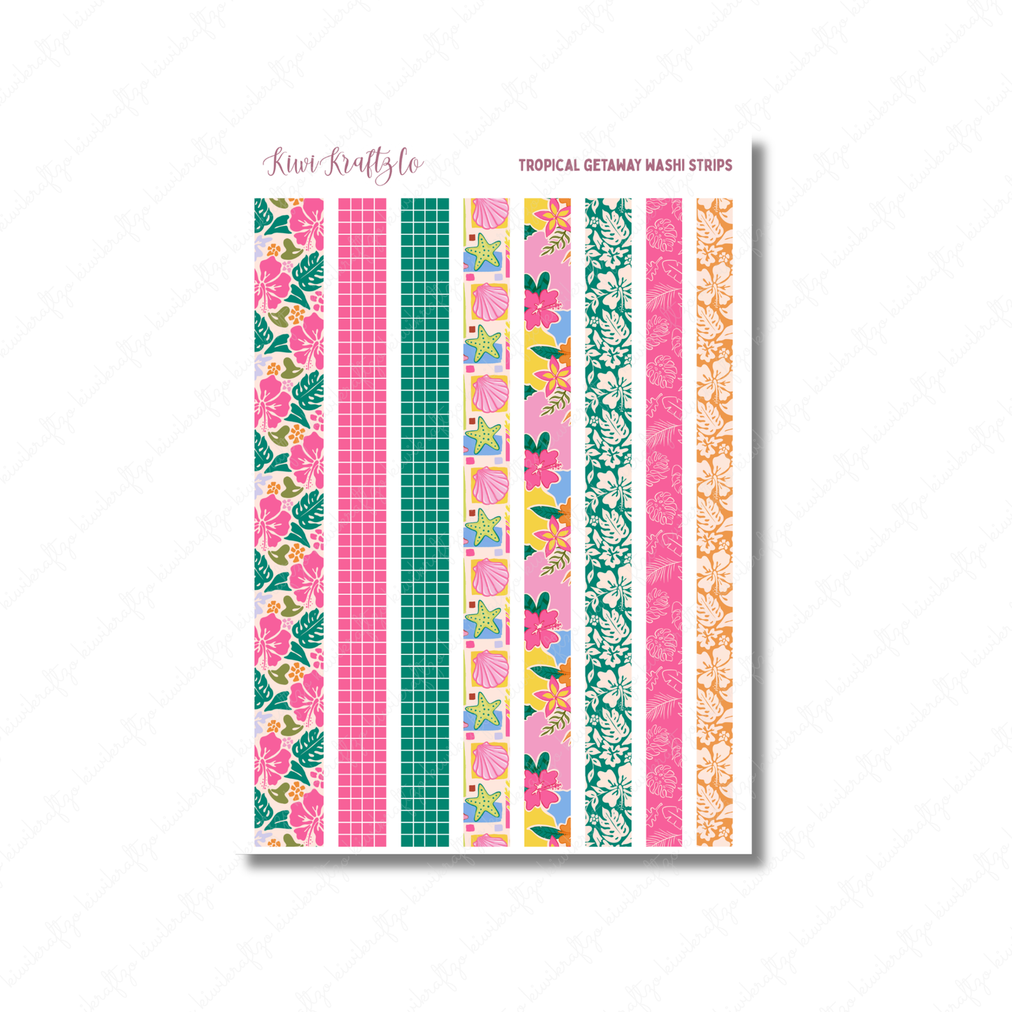 Tropical Getaway Washi Strips
