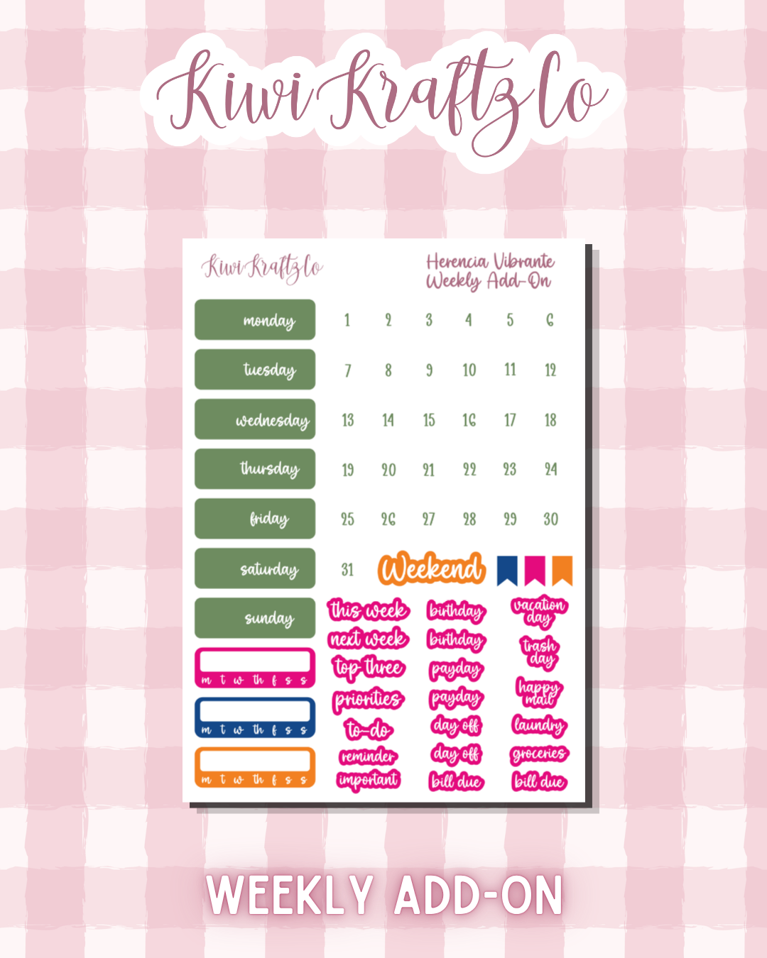 Herencia Vibrante PHYSICAL Sticker Kit - Standard Size