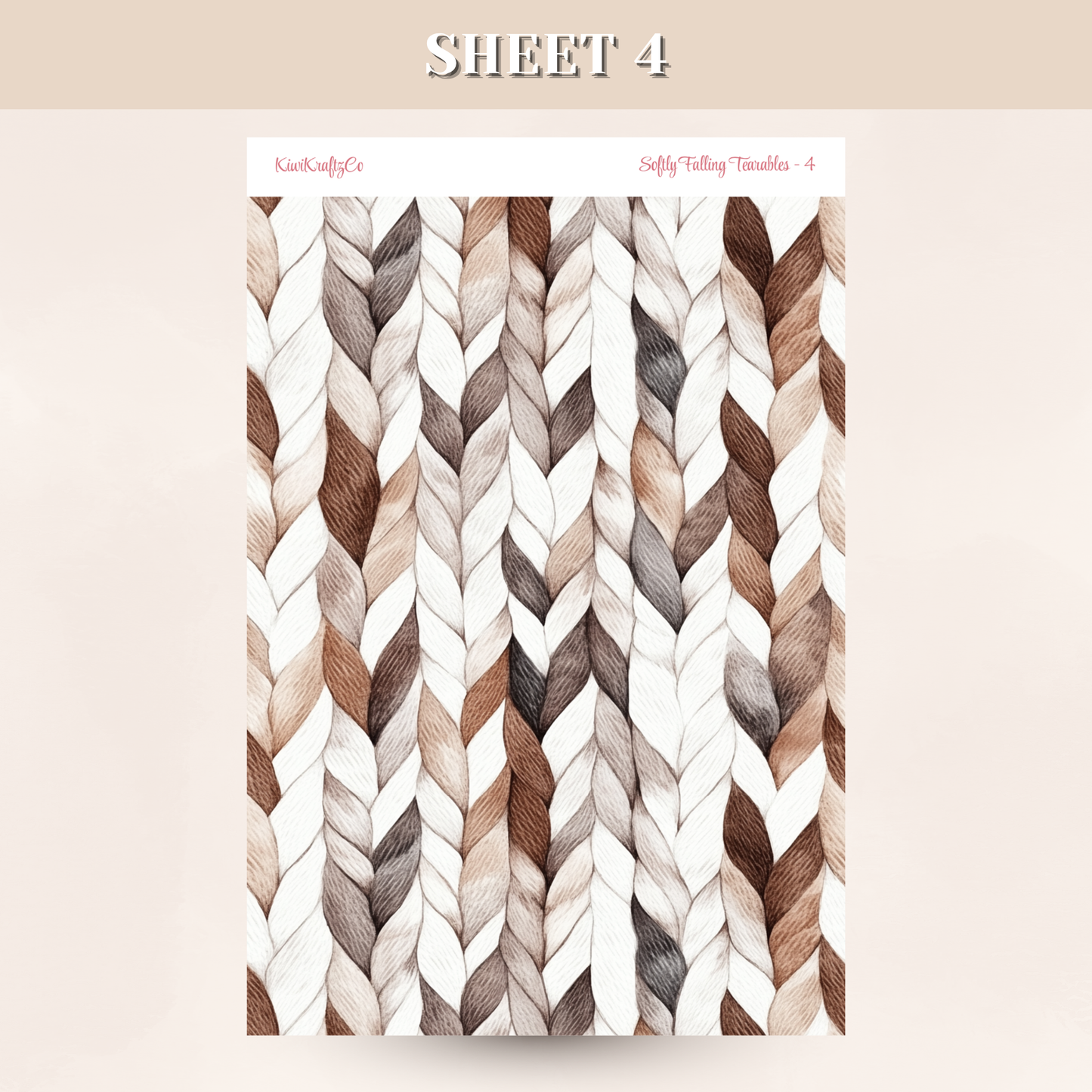 Softly Falling Tearable Sticker Sheets