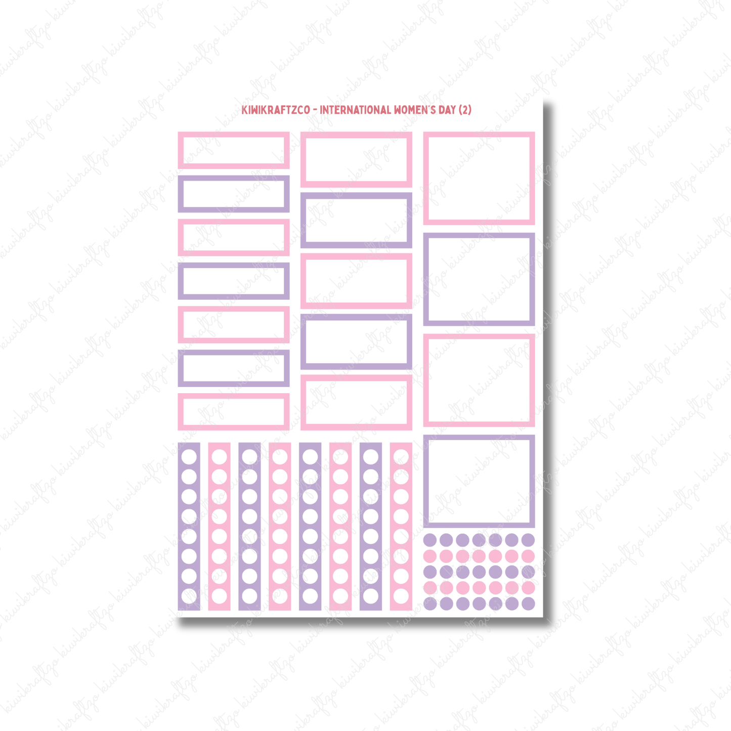 International Women's Day PHYSICAL Sticker Kit - Standard Size