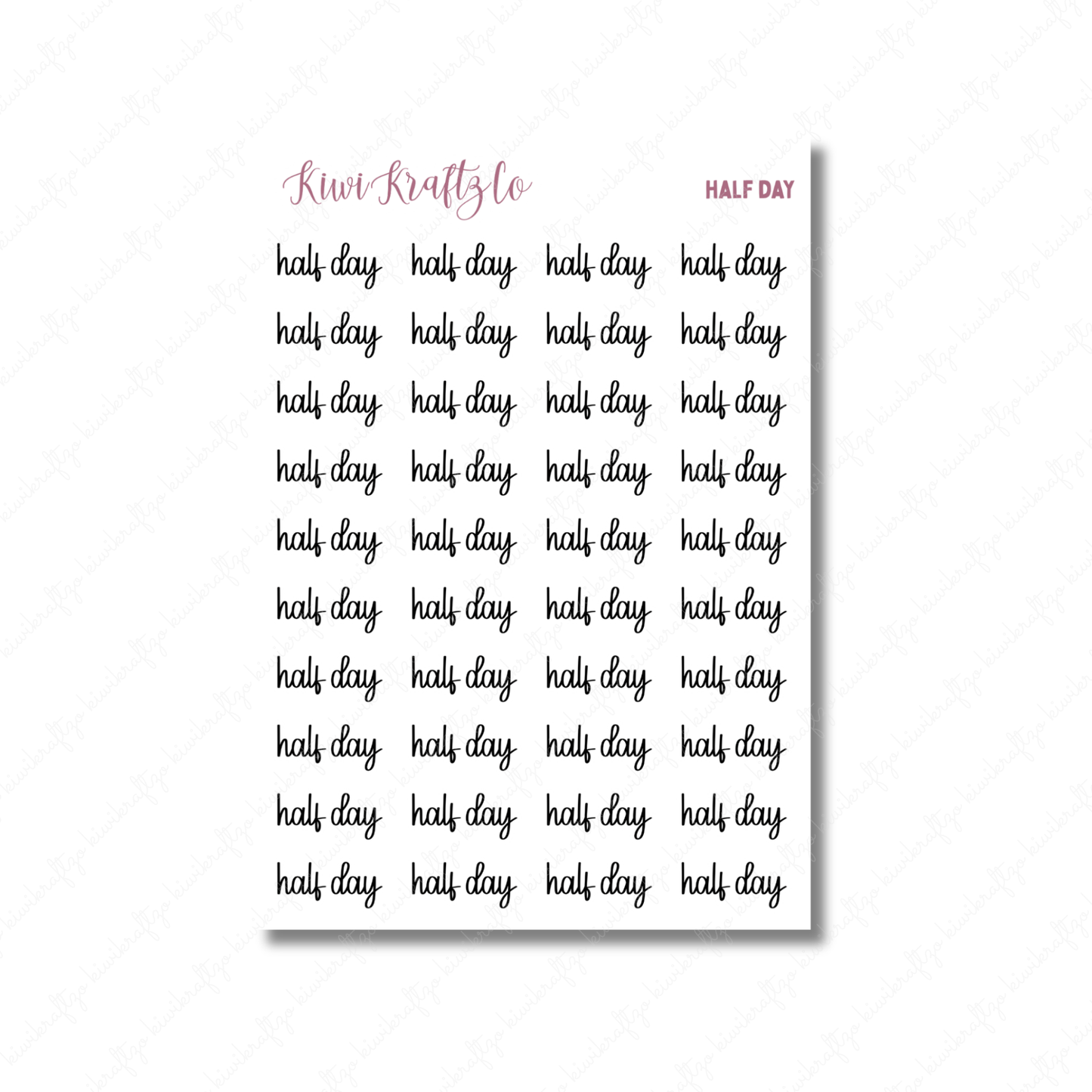 Half Day Stickers