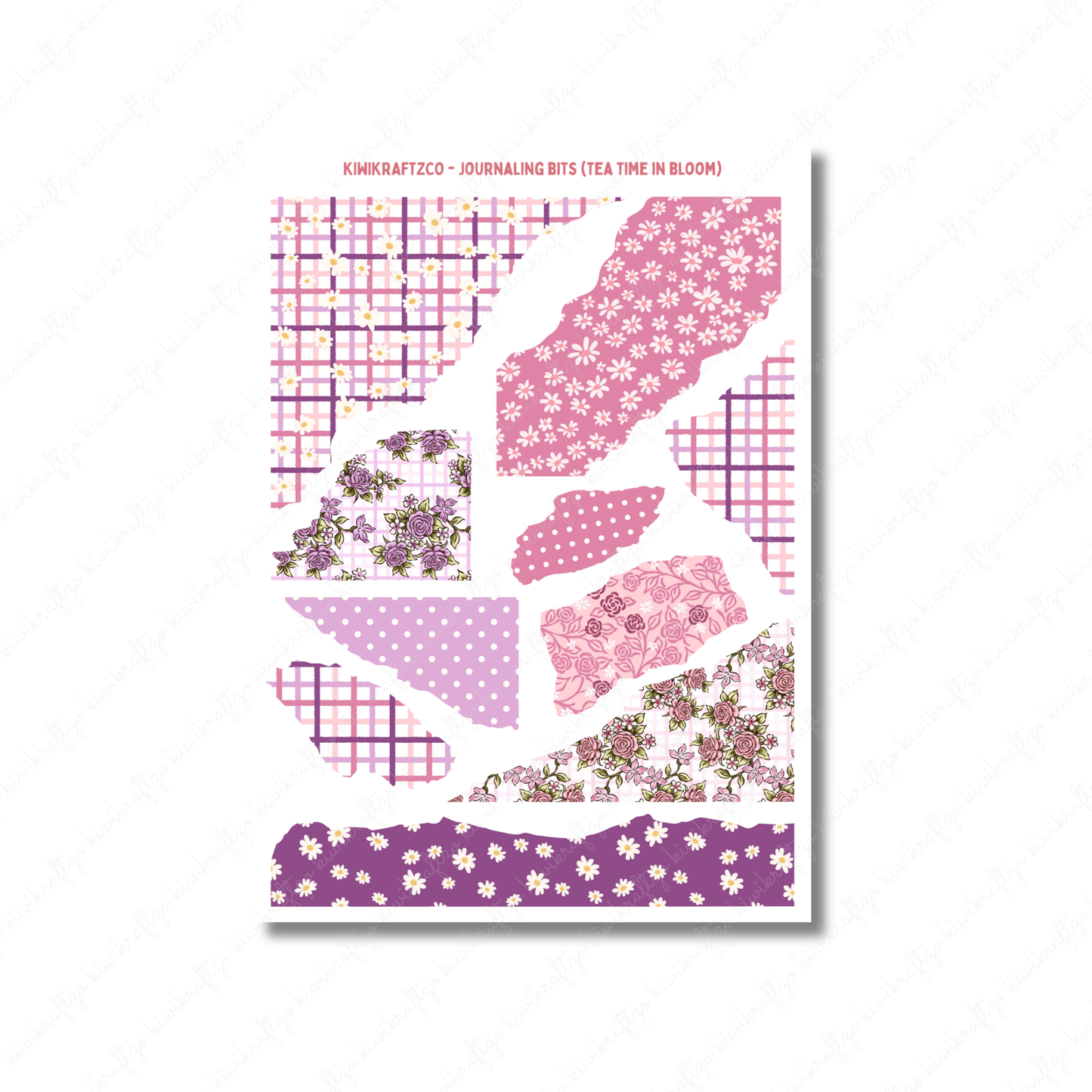 Tea Time in Bloom Journaling Bits