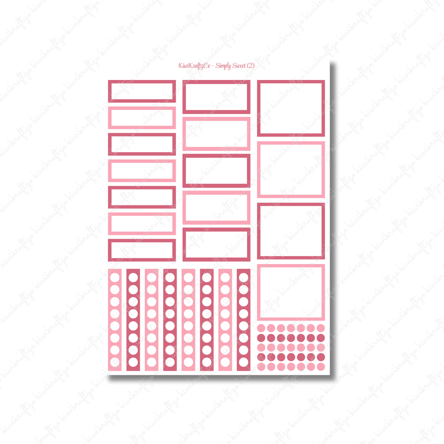 Simply Sweet PHYSICAL Sticker Kit - Petite Size