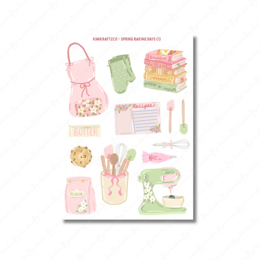 Spring Baking Days PHYSICAL Sticker Kit - Petite Size