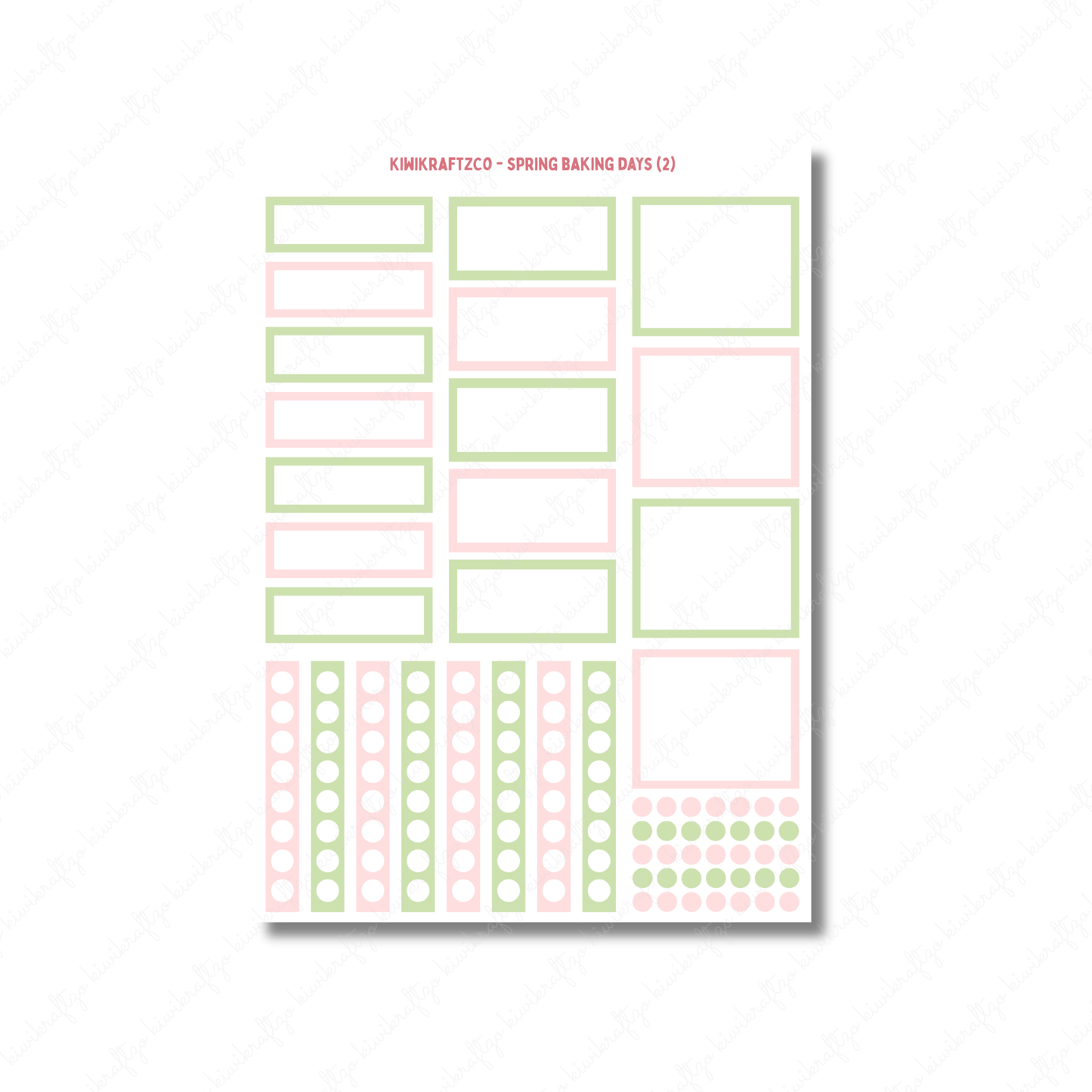 Spring Baking Days PHYSICAL Sticker Kit - Petite Size