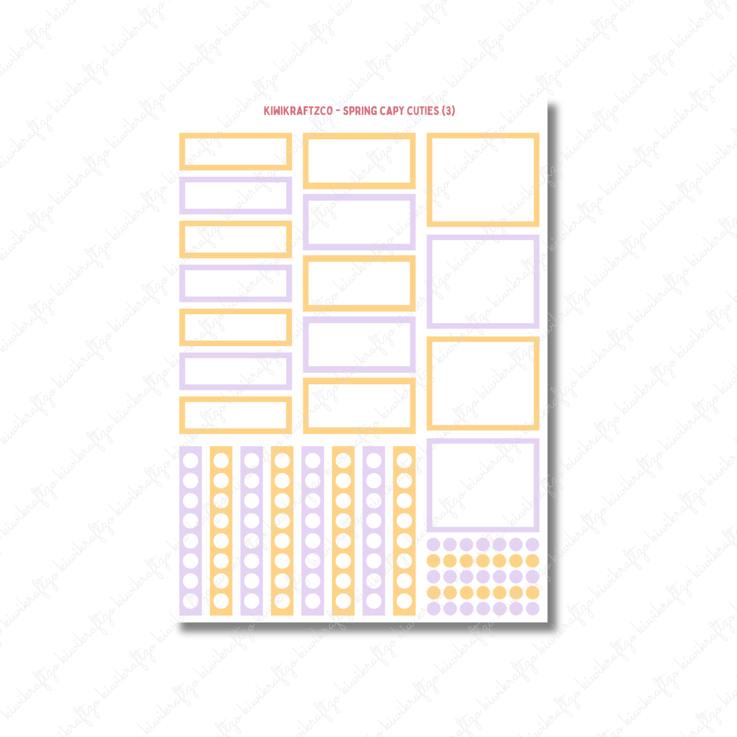 Spring Capy Cuties PHYSICAL Sticker Kit - Standard Size