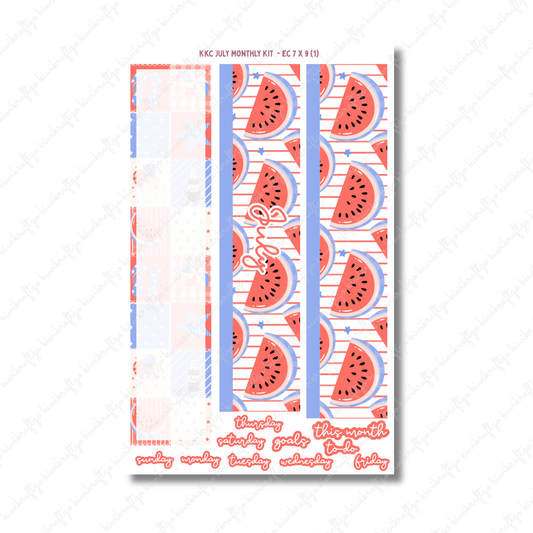 July Monthly Kit - Erin Condren 7 x 9