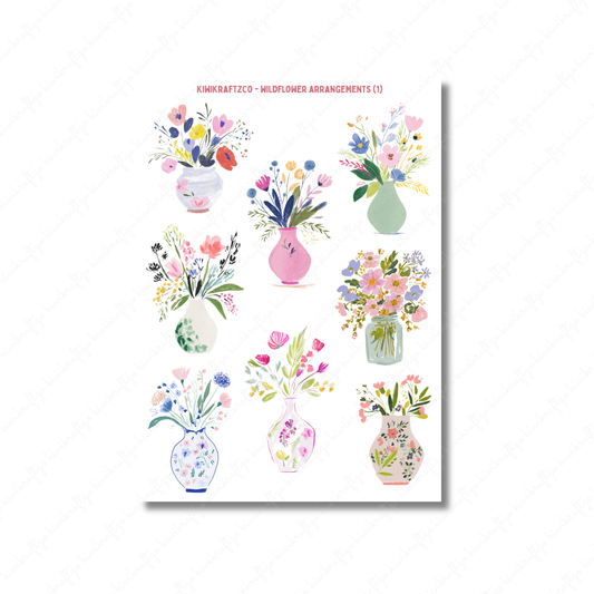 Wildflower Arrangements PHYSICAL Sticker Kit - Petite Size