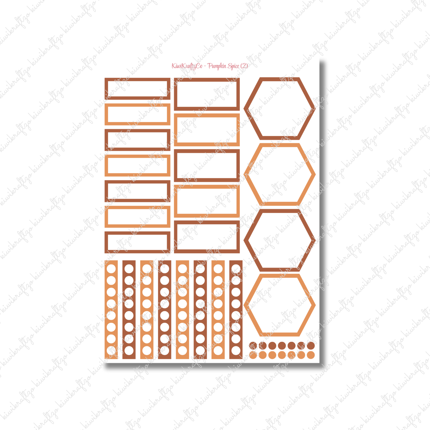Pumpkin Spice PHYSICAL Sticker Kit - Petite Size