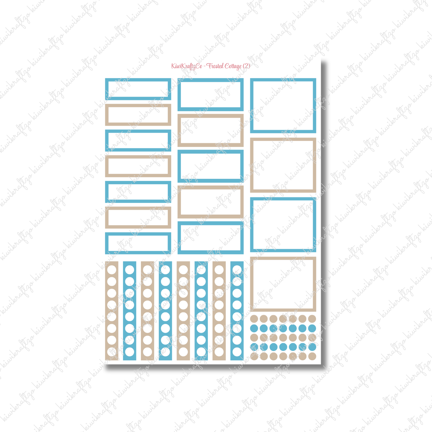 Frosted Cottage PHYSICAL Sticker Kit - Petite Size
