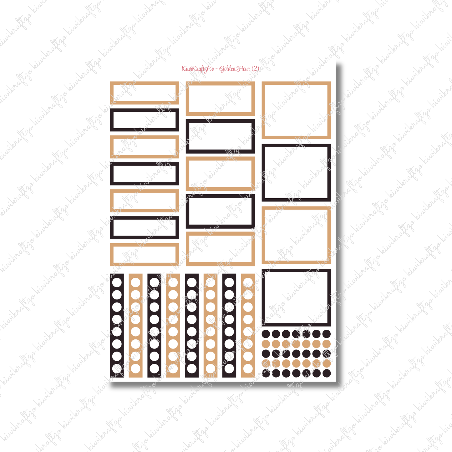 Golden Hour PHYSICAL Sticker Kit - Standard Size