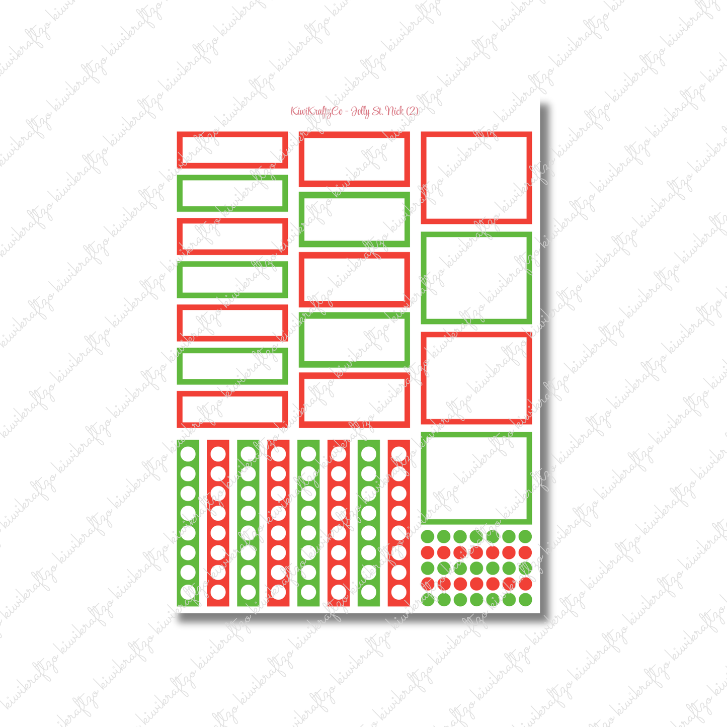 Jolly St. Nick PHYSICAL Sticker Kit - Petite Size