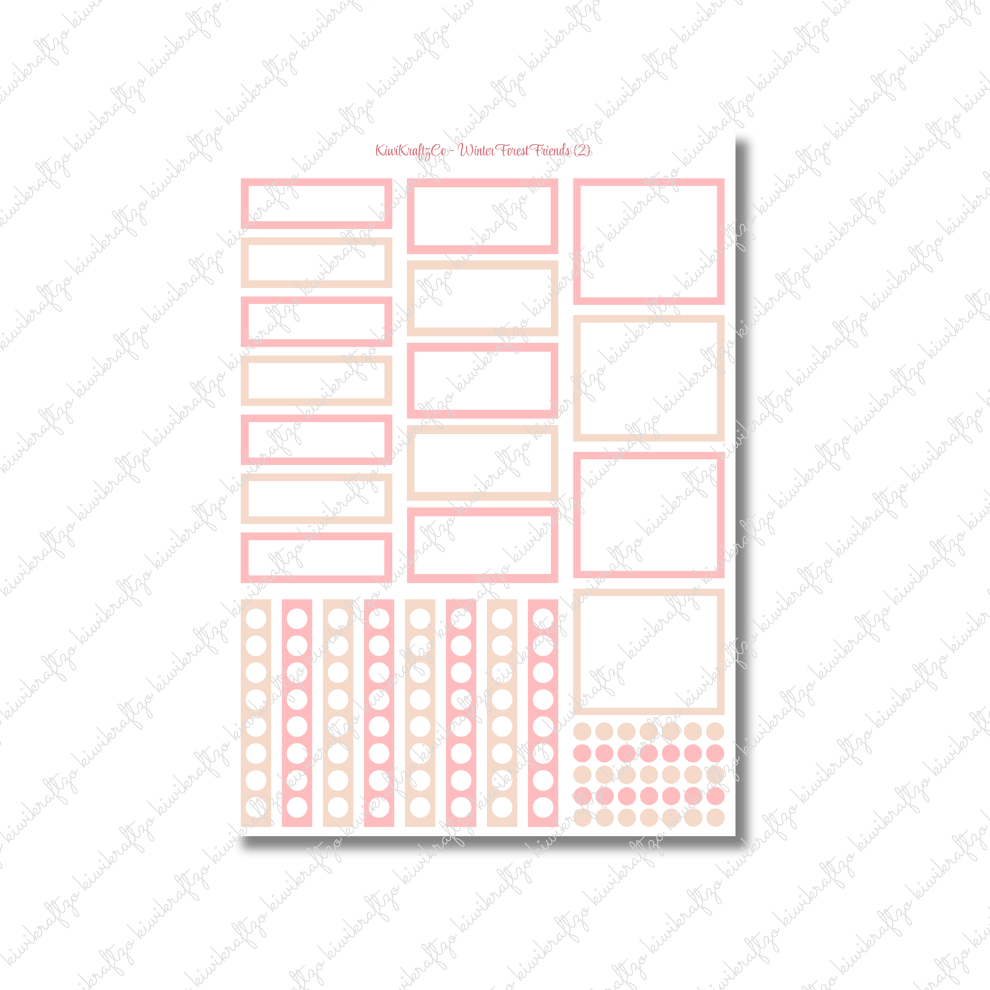 Winter Forest Friends PHYSICAL Sticker Kit - Standard Size