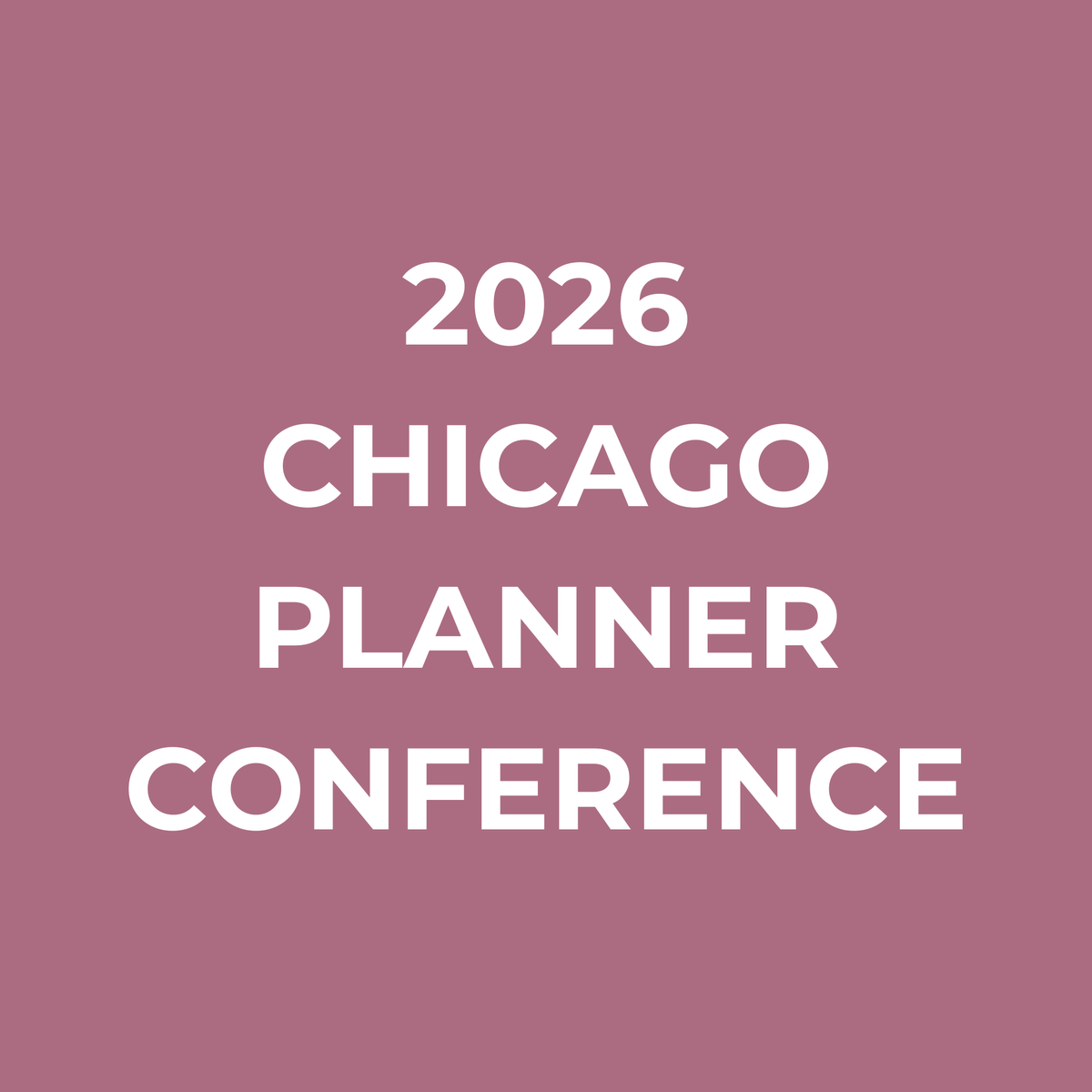 2026 Chicago Planner Conference Licensed Merch