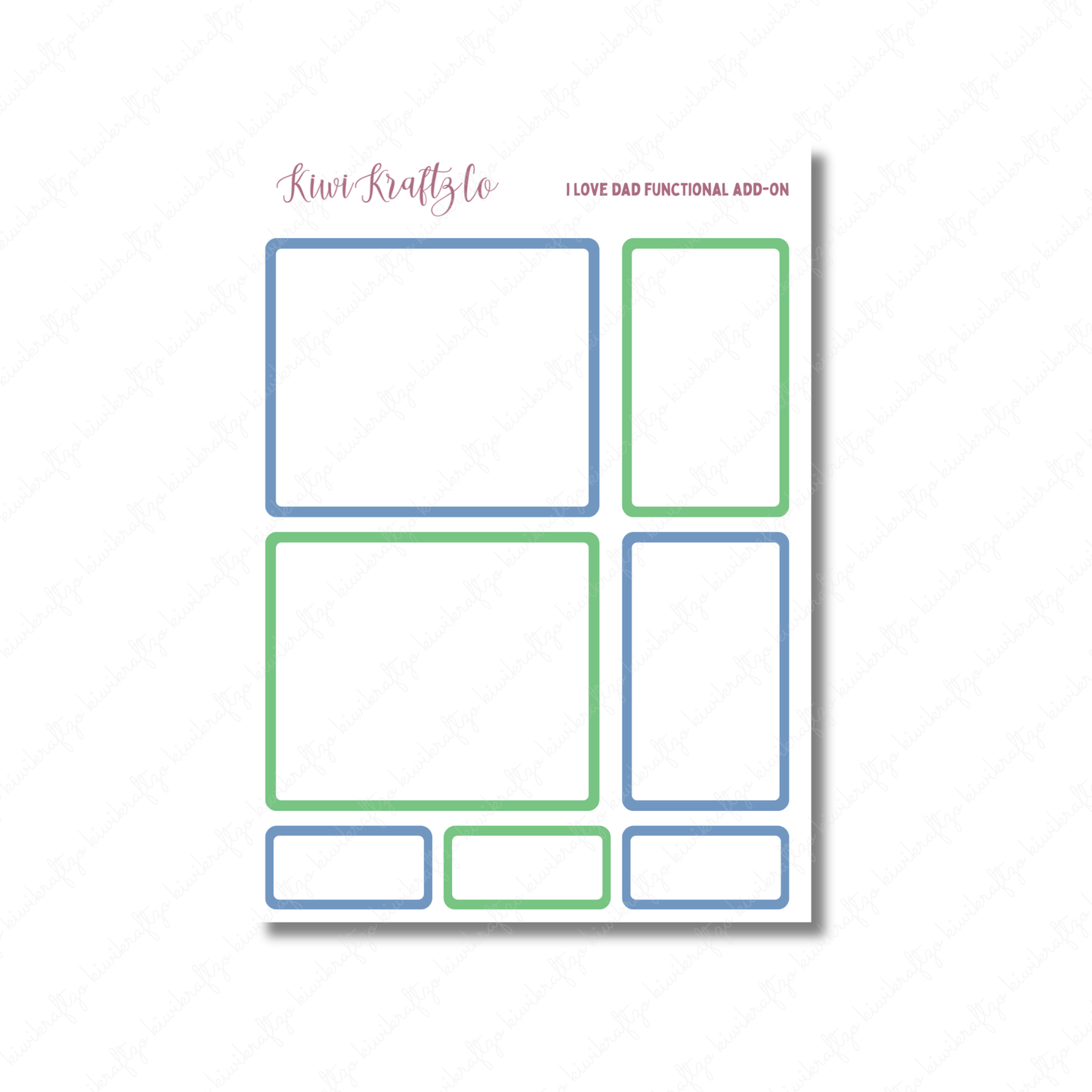 I Love Dad PHYSICAL Sticker Kit - Petite Size