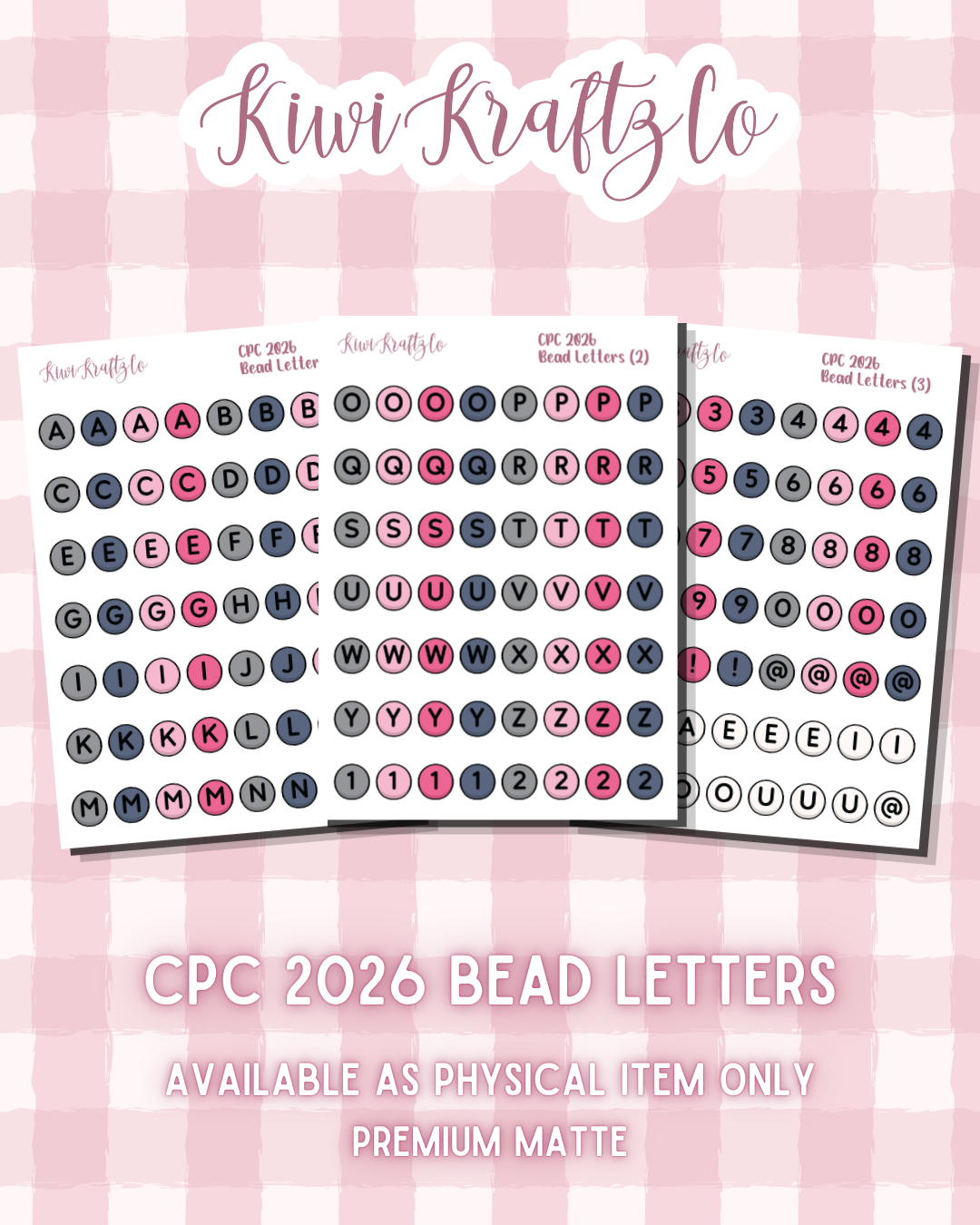 CPC 2026 Bead Letters PHYSICAL Sticker Kit