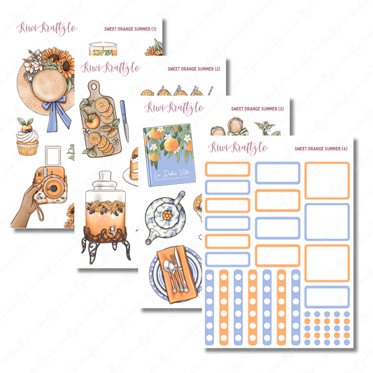 Sweet Orange Summer PHYSICAL Sticker Kit - Standard Size