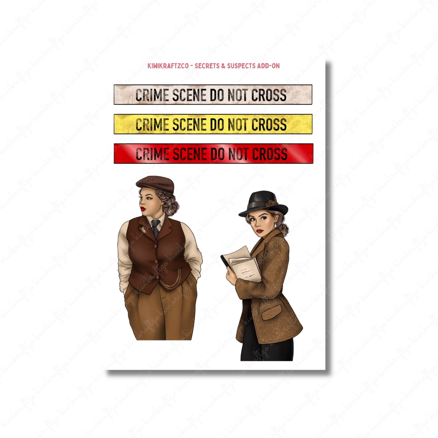 Secrets & Suspects PHYSICAL Sticker Kit - Petite Size