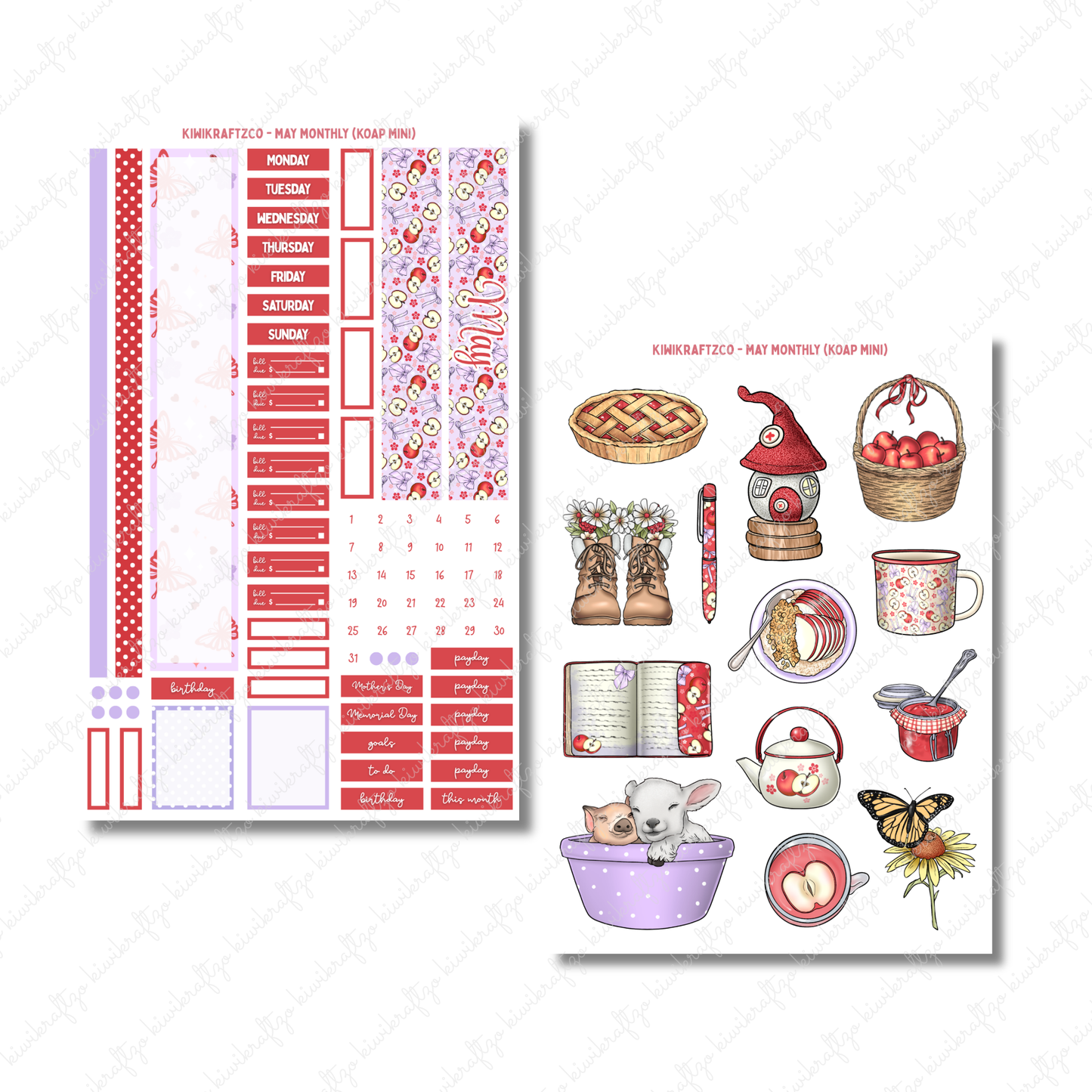 May Monthly Sticker Kit - KOAP Mini