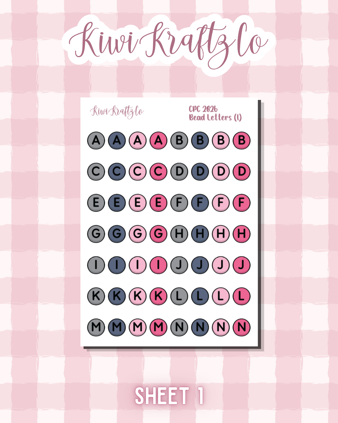 CPC 2026 Bead Letters PHYSICAL Sticker Kit