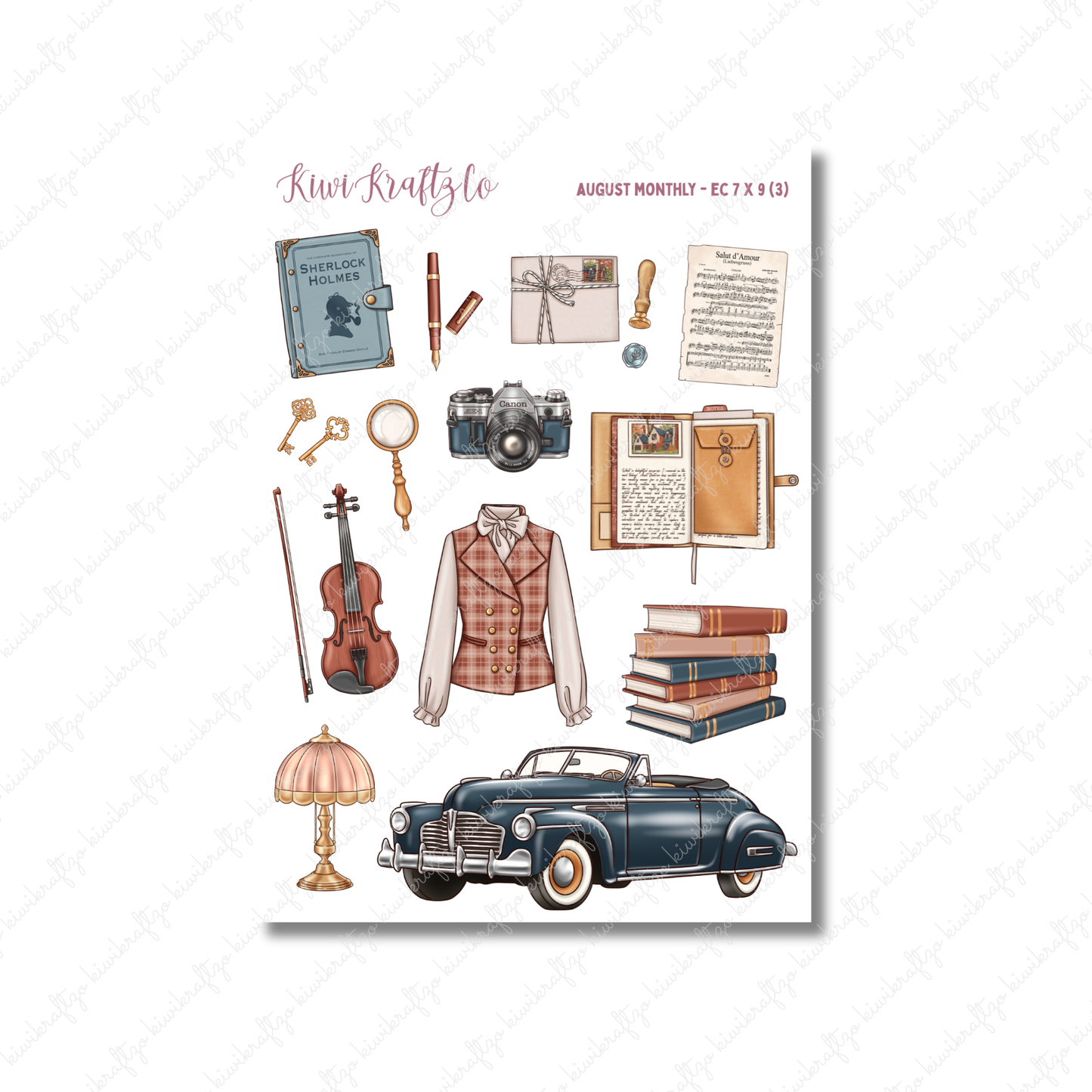 August Monthly Kit - Erin Condren 7 x 9