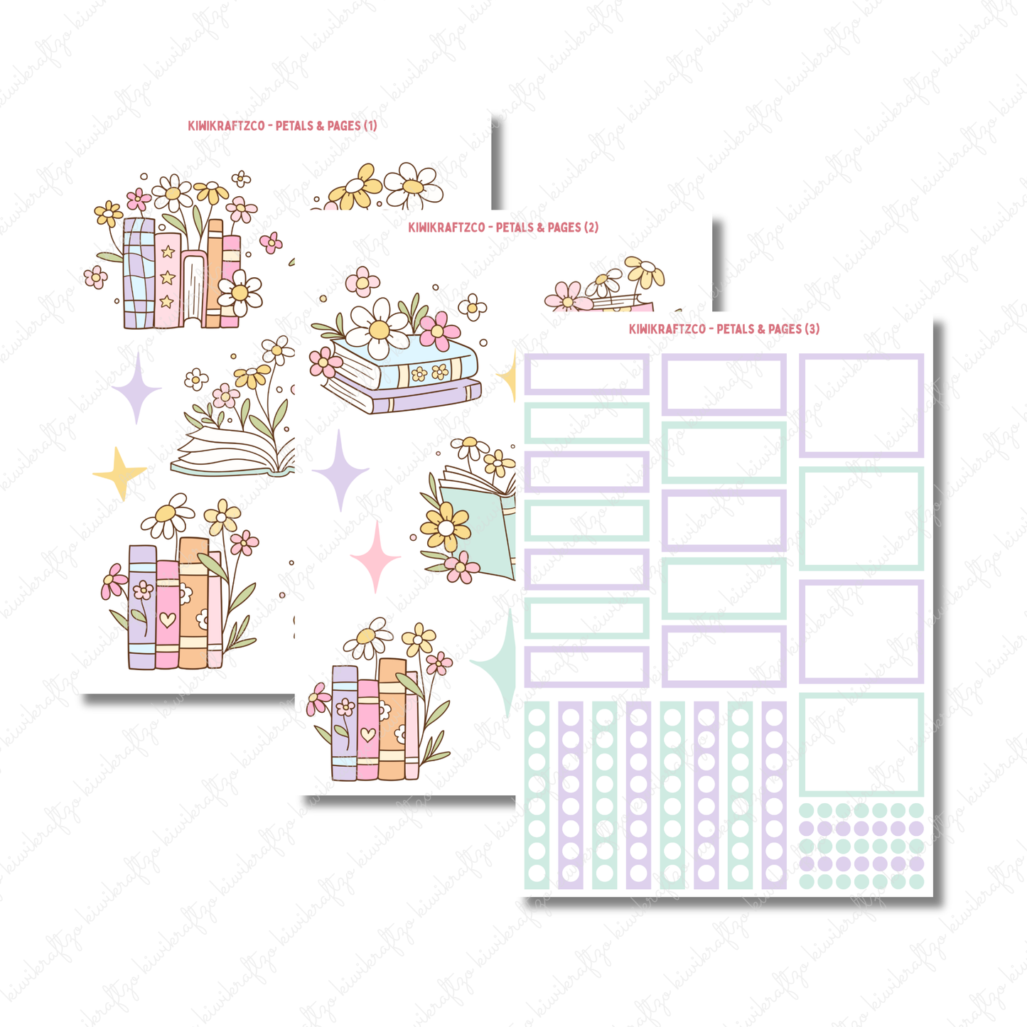 Petals & Pages PHYSICAL Sticker Kit - Standard Size