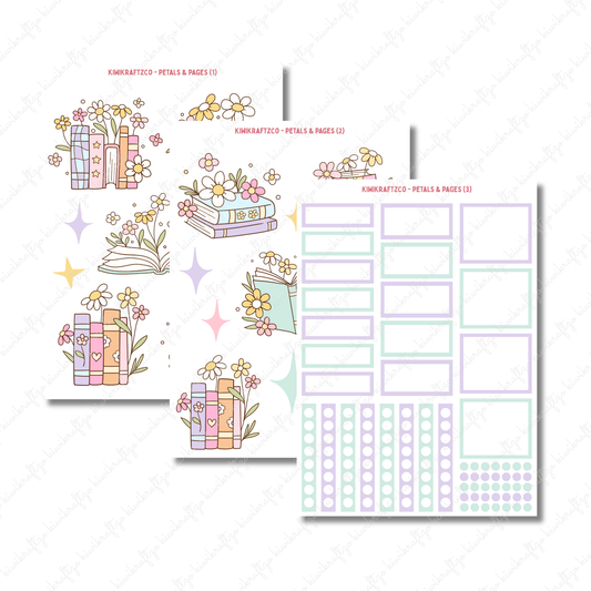 Petals & Pages PHYSICAL Sticker Kit - Standard Size