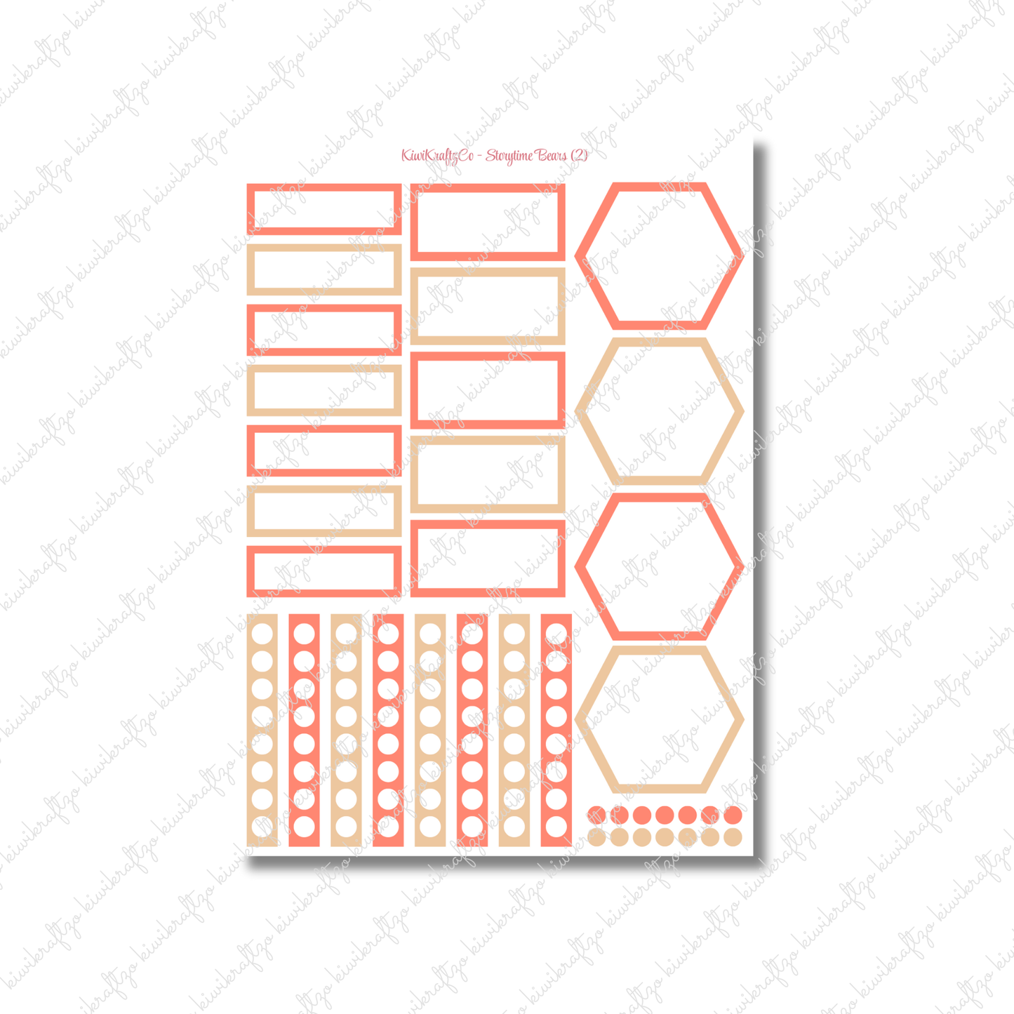 Storytime Bears PHYSICAL Sticker Kit - Standard Size