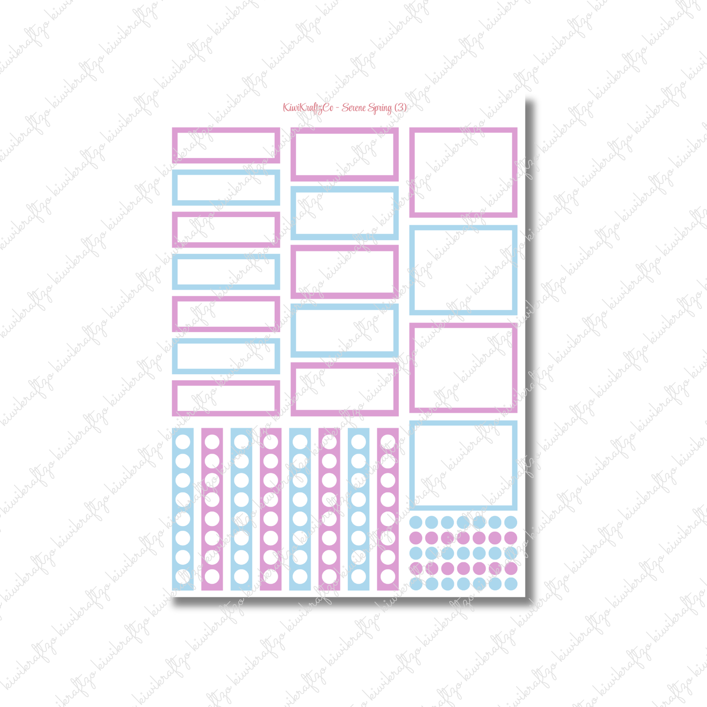 Serene Spring PHYSICAL Sticker Kit - Standard Size