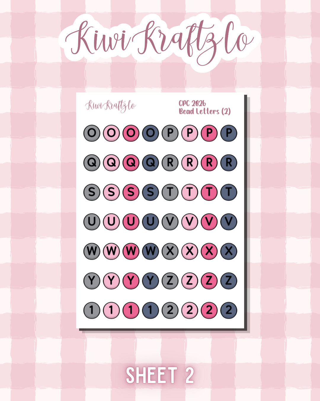 CPC 2026 Bead Letters PHYSICAL Sticker Kit