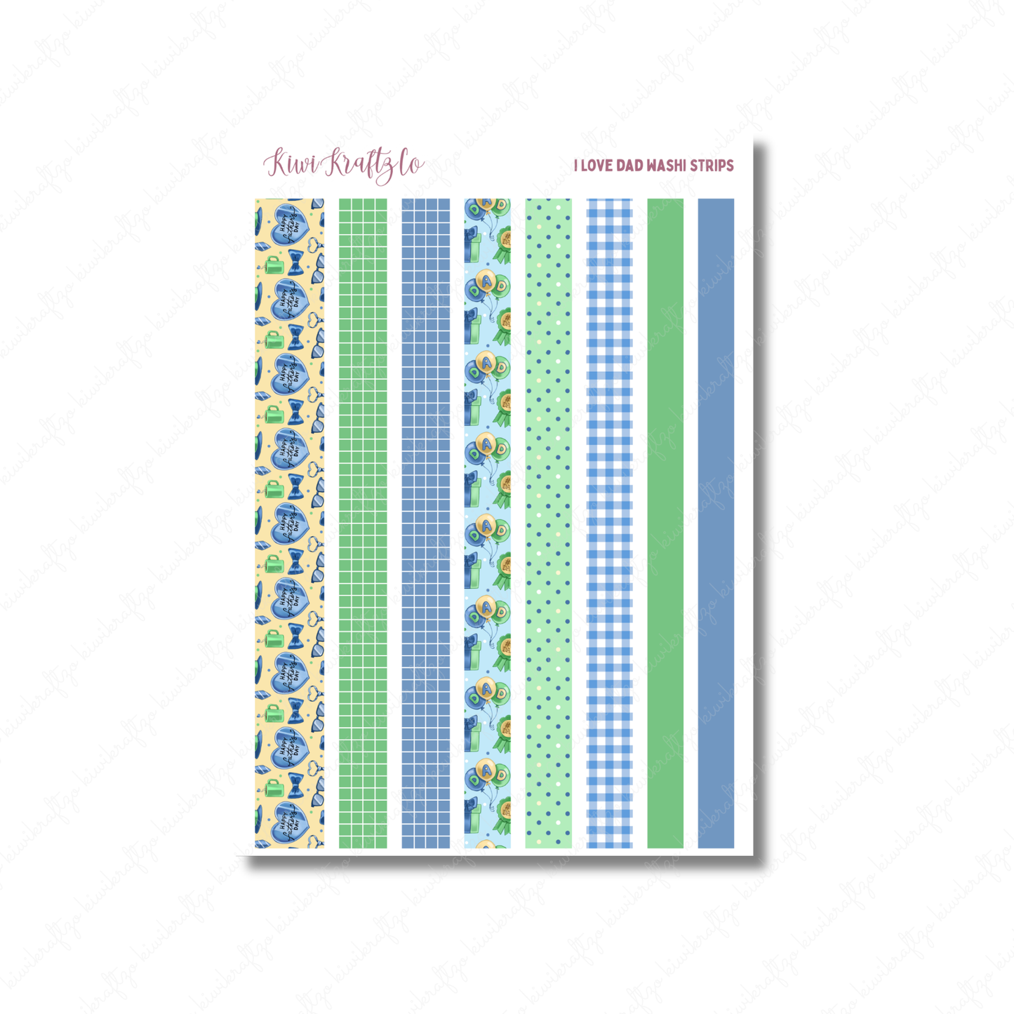 I Love Dad Washi Strips
