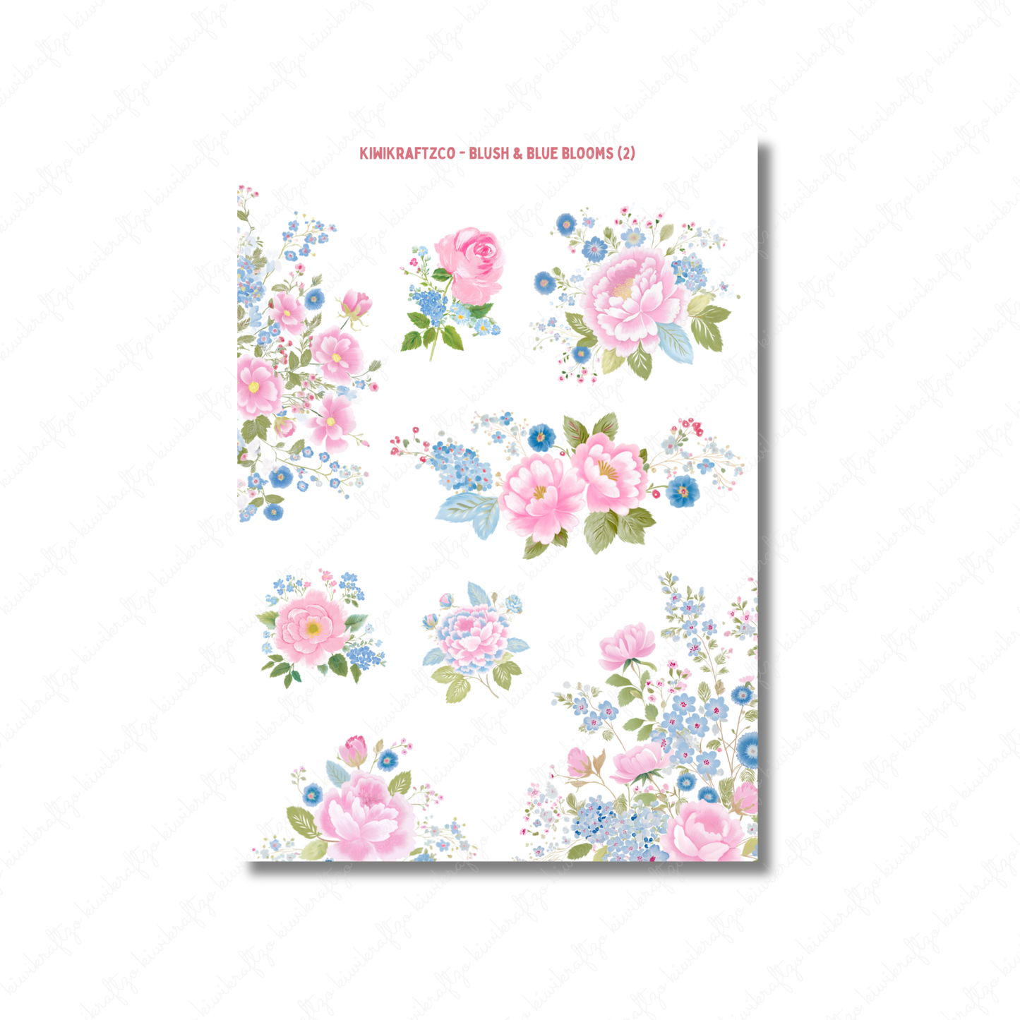 Blush & Blue Blooms DIGITAL Bundle