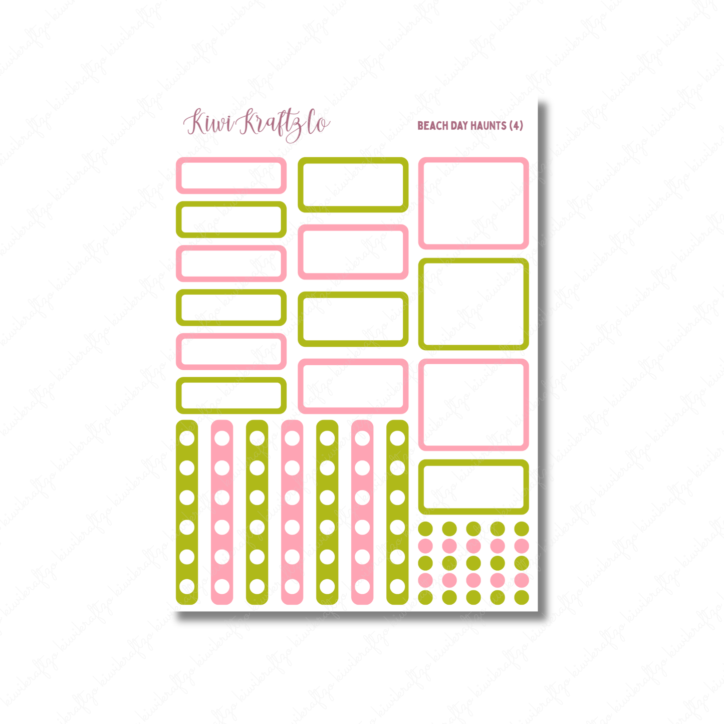 Beach Day Haunts PHYSICAL Sticker Kit - Petite Size